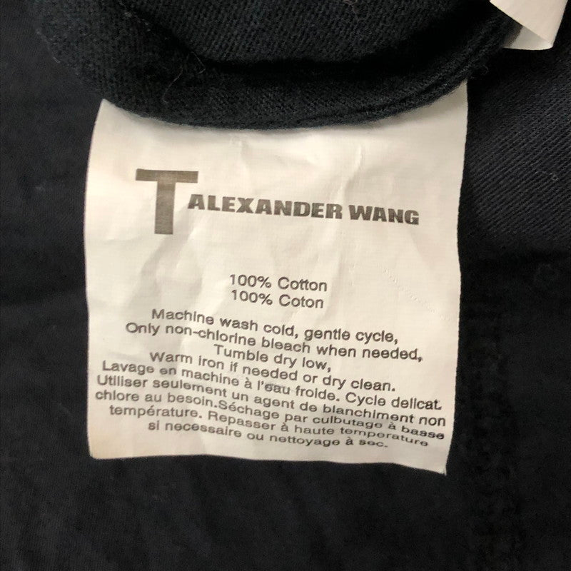 【中古品】【メンズ】 Alexander Wang アレキサンダーワン COTTON BUTTON S/S SHIRT コットン ボタン ショートスリーブ シャツ 半袖 トップス 141-250721-yo-03-tei サイズ：XS カラー：ブラック 万代Net店