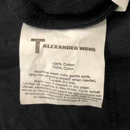 【中古品】【メンズ】 Alexander Wang アレキサンダーワン COTTON BUTTON S/S SHIRT コットン ボタン ショートスリーブ シャツ 半袖 トップス 141-250721-yo-03-tei サイズ：XS カラー：ブラック 万代Net店