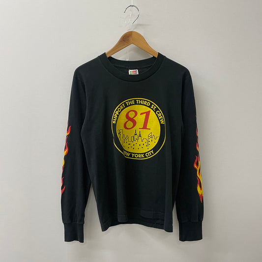 【中古品】【メンズ】 FRUITS OF THE LOOM フルーツ オブ ザルーム HELLS ANGELES L/S TEE ヘルズ エンジェルス ロングスリーブ Tシャツ 長袖 トップス 145-250717-yo-11-tei サイズ：S カラー：ブラック 万代Net店