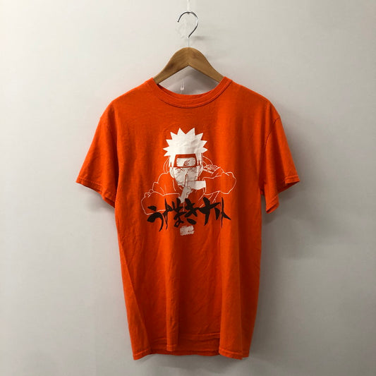 【中古品】【メンズ】 UNKNOWN NARUTO SHIPPUDEN 20TH S/S T-SHIRT ナルト 疾風伝 20周年 ショートスリーブ Tシャツ 半袖 トップス 145-250721-yo-25-tei サイズ：M カラー：オレンジ 万代Net店