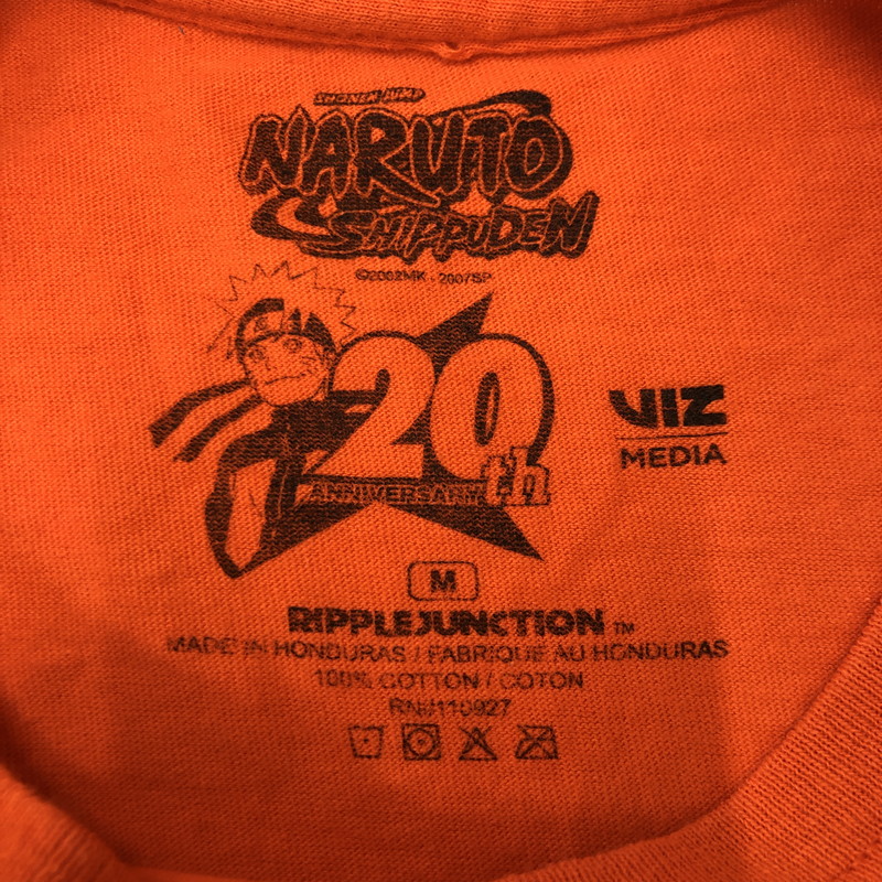 【中古品】【メンズ】 UNKNOWN NARUTO SHIPPUDEN 20TH S/S T-SHIRT ナルト 疾風伝 20周年 ショートスリーブ Tシャツ 半袖 トップス 145-250721-yo-25-tei サイズ：M カラー：オレンジ 万代Net店