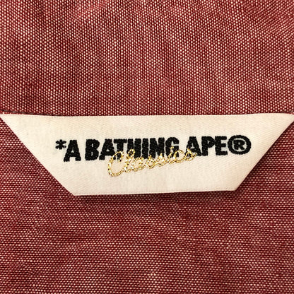 【中古品】【メンズ】 A BATHING APE アベイシングエイプ BACK LOGO WESTERN SHIRT バック ロゴ ウエスタン シャツ 長袖 トップス 142-250721-yo-07-tei サイズ：L カラー：レッド 万代Net店
