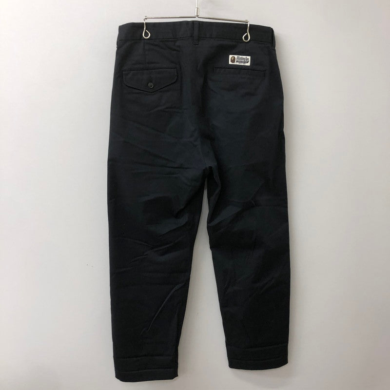 【中古品】【メンズ】 A BATHING APE アベイシングエイプ LOOSE COTTON PANTS 001PTI801017M ルーズ コットン パンツ ボトムス 153-250721-yo-29-tei サイズ：L カラー：ブラック 万代Net店