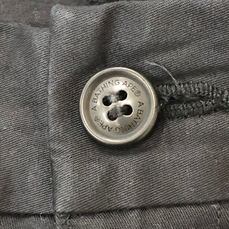 【中古品】【メンズ】 A BATHING APE アベイシングエイプ LOOSE COTTON PANTS 001PTI801017M ルーズ コットン パンツ ボトムス 153-250721-yo-29-tei サイズ：L カラー：ブラック 万代Net店