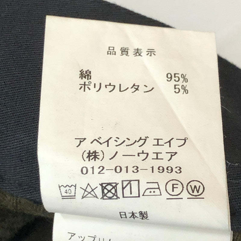 【中古品】【メンズ】 A BATHING APE アベイシングエイプ LOOSE COTTON PANTS 001PTI801017M ルーズ コットン パンツ ボトムス 153-250721-yo-29-tei サイズ：L カラー：ブラック 万代Net店