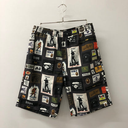 【中古品】【メンズ】 A BATHING APE アベイシングエイプ MULTI LABEL BEACH SHORTS 001SPI8010005M マルチ ラベル ビーチショーツ ショートパンツ ボトムスナイロンショートパンツ 153-250721-yo-30-tei サイズ：L カラー：マルチカラー 万代Net店