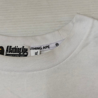 【中古品】【メンズ】 A BATHING APE アベイシングエイプ REFLECTIVE PRINT TEE 001CSJ801006M リフレクティブ プリント Tシャツ 半袖 トップス 142-250721-yo-08-tei サイズ：XL カラー：ホワイト 万代Net店