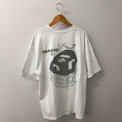 【中古品】【メンズ】 A BATHING APE アベイシングエイプ REFLECTIVE PRINT TEE 001CSJ801006M リフレクティブ プリント Tシャツ 半袖 トップス 142-250721-yo-08-tei サイズ：XL カラー：ホワイト 万代Net店