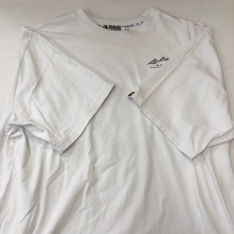 【中古品】【メンズ】 A BATHING APE アベイシングエイプ REFLECTIVE PRINT TEE 001CSJ801006M リフレクティブ プリント Tシャツ 半袖 トップス 142-250721-yo-08-tei サイズ：XL カラー：ホワイト 万代Net店