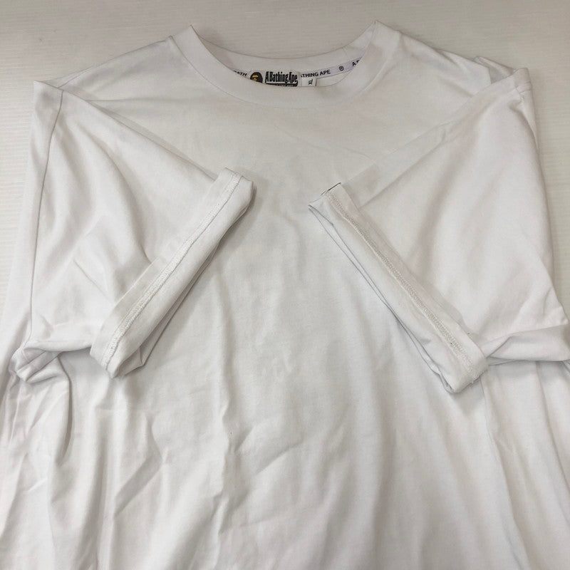 【中古品】【メンズ】 A BATHING APE アベイシングエイプ REFLECTIVE PRINT TEE 001CSJ801006M リフレクティブ プリント Tシャツ 半袖 トップス 142-250721-yo-08-tei サイズ：XL カラー：ホワイト 万代Net店