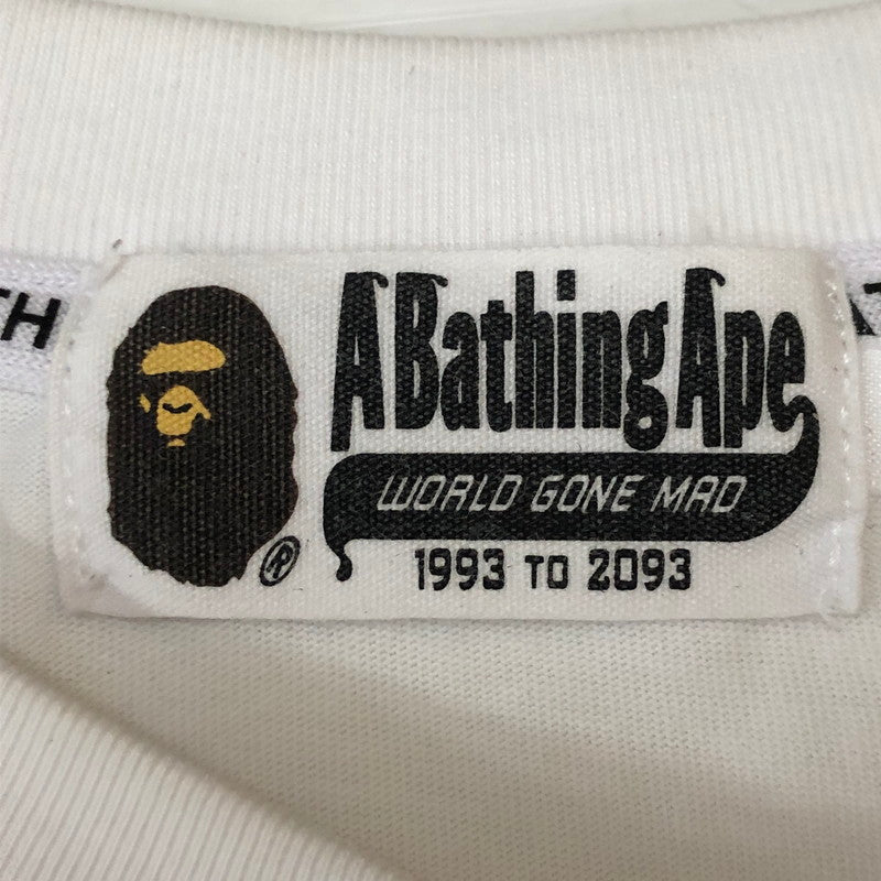 【中古品】【メンズ】 A BATHING APE アベイシングエイプ REFLECTIVE PRINT TEE 001CSJ801006M リフレクティブ プリント Tシャツ 半袖 トップス 142-250721-yo-08-tei サイズ：XL カラー：ホワイト 万代Net店