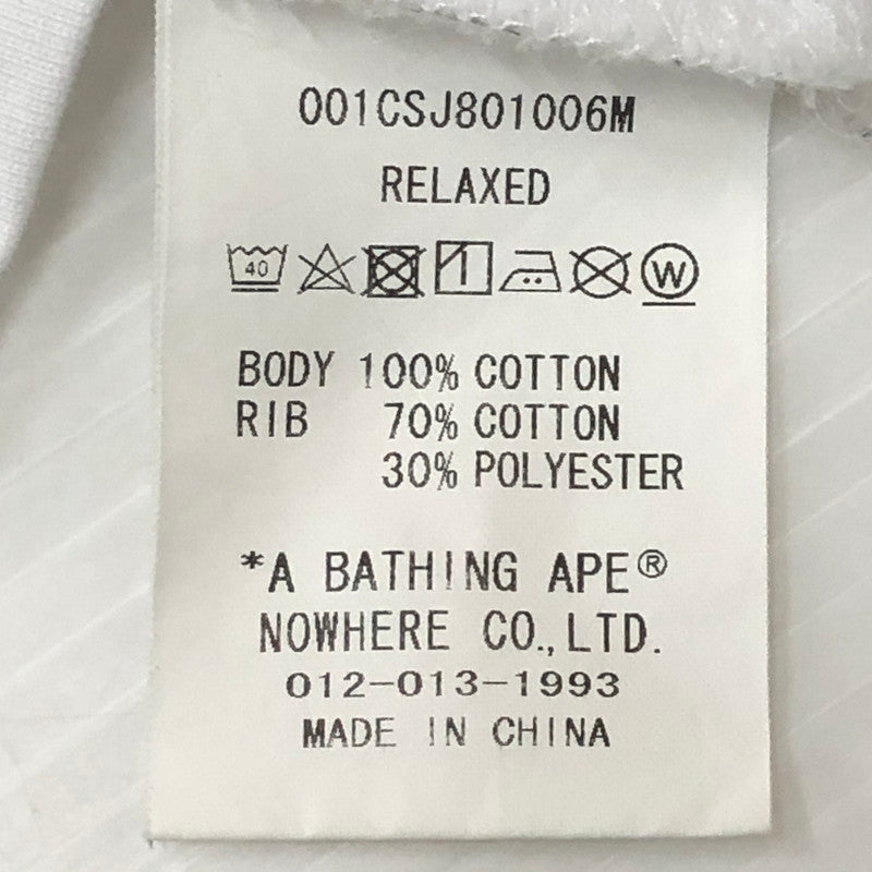 【中古品】【メンズ】 A BATHING APE アベイシングエイプ REFLECTIVE PRINT TEE 001CSJ801006M リフレクティブ プリント Tシャツ 半袖 トップス 142-250721-yo-08-tei サイズ：XL カラー：ホワイト 万代Net店