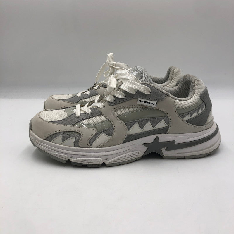 【現状渡し品】【メンズ】 A BATHING APE アベイシングエイプ SHARK STA #1 M191323 シャークスタ スニーカー 靴 162-250727-KS-14-tei カラー：WHITE 万代Net店