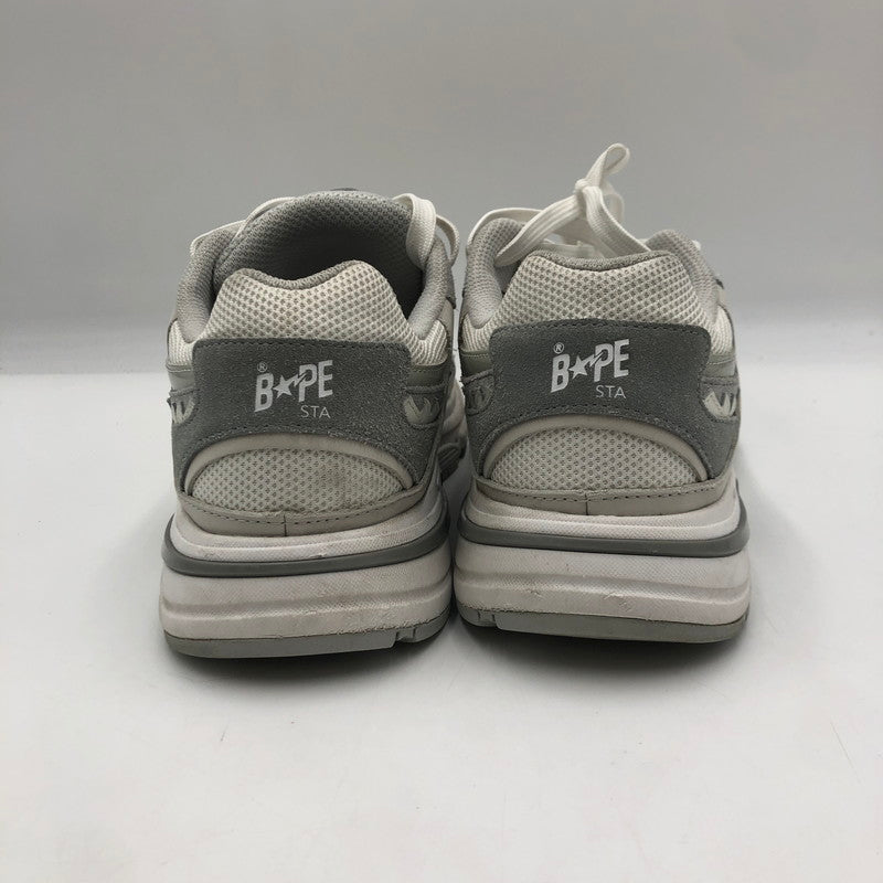 【現状渡し品】【メンズ】 A BATHING APE アベイシングエイプ SHARK STA #1 M191323 シャークスタ スニーカー 靴 162-250727-KS-14-tei カラー：WHITE 万代Net店