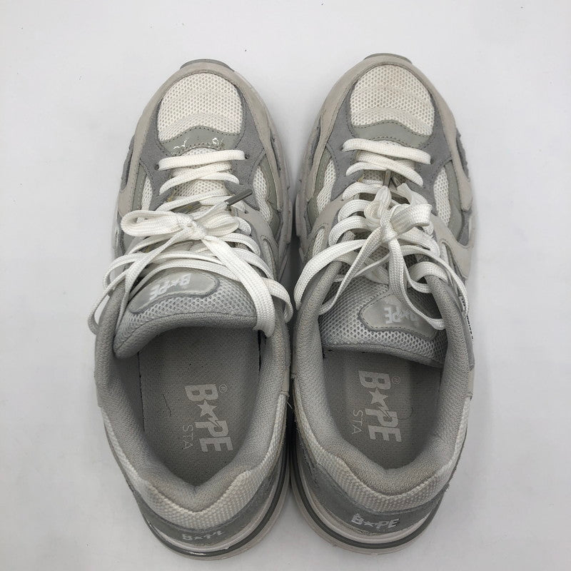 【現状渡し品】【メンズ】 A BATHING APE アベイシングエイプ SHARK STA #1 M191323 シャークスタ スニーカー 靴 162-250727-KS-14-tei カラー：WHITE 万代Net店