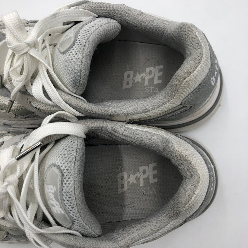 【現状渡し品】【メンズ】 A BATHING APE アベイシングエイプ SHARK STA #1 M191323 シャークスタ スニーカー 靴 162-250727-KS-14-tei カラー：WHITE 万代Net店