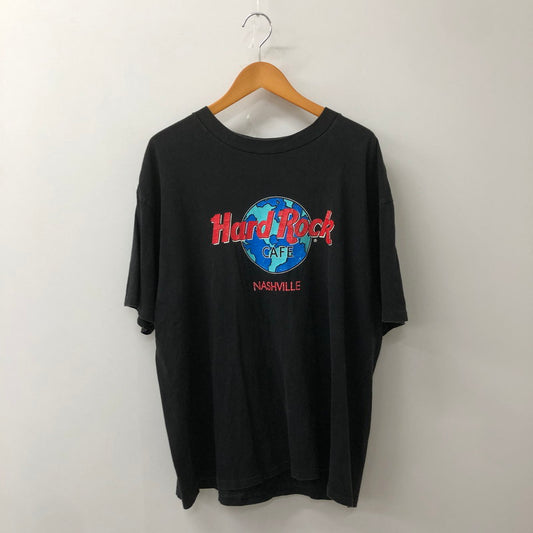 【中古品】【メンズ】 HARD ROCK CAFE ハードロックカフェ 90’s NASHVILLE PRINT S/S TEE USA製 90年代 ナッシュビル プリント ショートスリーブ Tシャツ 半袖 トップス 145-250720-kk-18-tei サイズ：XL カラー：ブラック 万代Net店