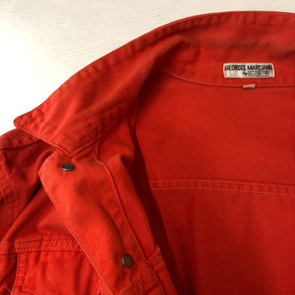 【中古品】【メンズ】 GEORGES MARCIANO FOR GUESS ジョージス マルシアーノ フォア ゲス 90’s DENIM JACKET 40849 90年代 デニム ジャケット ライトアウター 145-250721-yo-19-tei サイズ：L カラー：オレンジ 万代Net店