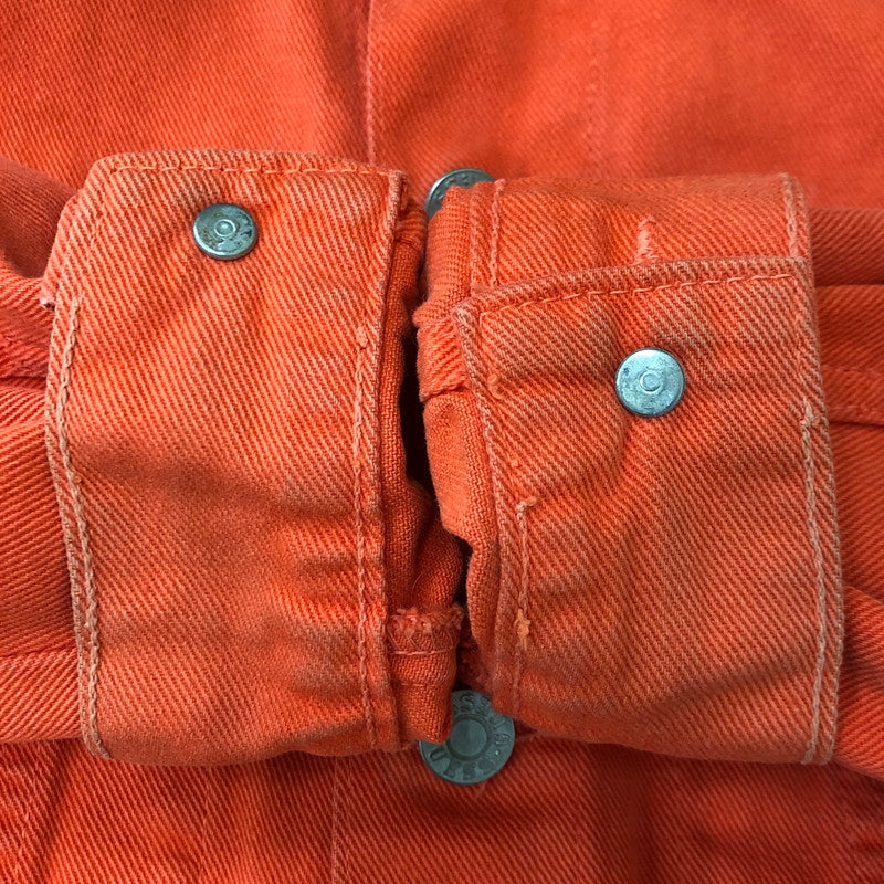 【中古品】【メンズ】 GEORGES MARCIANO FOR GUESS ジョージス マルシアーノ フォア ゲス 90’s DENIM JACKET 40849 90年代 デニム ジャケット ライトアウター 145-250721-yo-19-tei サイズ：L カラー：オレンジ 万代Net店