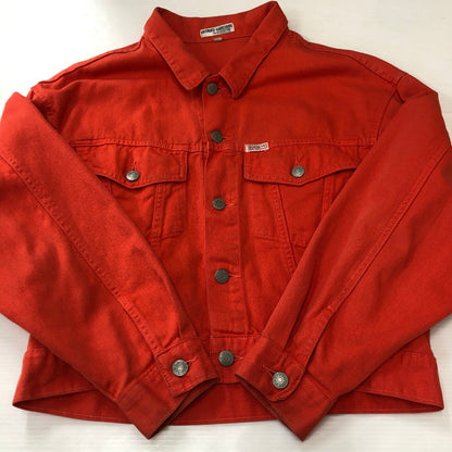 【中古品】【メンズ】 GEORGES MARCIANO FOR GUESS ジョージス マルシアーノ フォア ゲス 90’s DENIM JACKET 40849 90年代 デニム ジャケット ライトアウター 145-250721-yo-19-tei サイズ：L カラー：オレンジ 万代Net店
