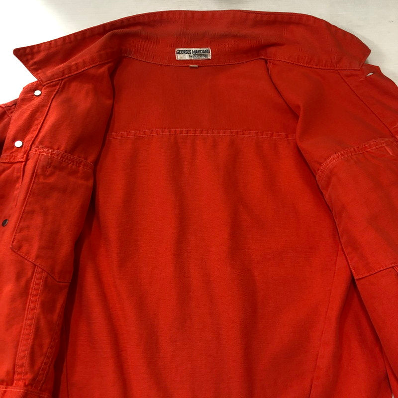 【中古品】【メンズ】 GEORGES MARCIANO FOR GUESS ジョージス マルシアーノ フォア ゲス 90’s DENIM JACKET 40849 90年代 デニム ジャケット ライトアウター 145-250721-yo-19-tei サイズ：L カラー：オレンジ 万代Net店