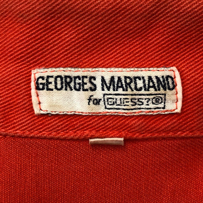 【中古品】【メンズ】 GEORGES MARCIANO FOR GUESS ジョージス マルシアーノ フォア ゲス 90’s DENIM JACKET 40849 90年代 デニム ジャケット ライトアウター 145-250721-yo-19-tei サイズ：L カラー：オレンジ 万代Net店