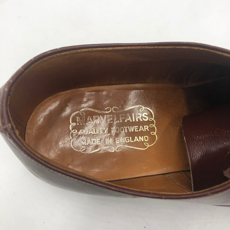 【ジャンク品】【メンズ】 MARVELFAIRS マーベルフェアーズ PLAIN TOE SHOES プレーン トゥ シューズ 靴 164-251215-ks-13-tei サイズ：8 カラー：ブラウン 万代Net店