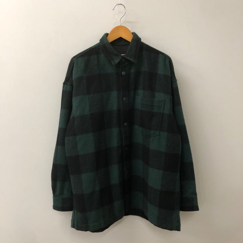 【中古品】【メンズ】 LIBERAL ARTS リベラルアーツ WOOL CHECK L/S SHIRT LA-SH-03 ウール チェック ロングスリーブ シャツ 長袖 トップス 140-250721-yo-01-tei サイズ：F カラー：グリーン 万代Net店