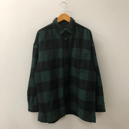 【中古品】【メンズ】 LIBERAL ARTS リベラルアーツ WOOL CHECK L/S SHIRT LA-SH-03 ウール チェック ロングスリーブ シャツ 長袖 トップス 140-250721-yo-01-tei サイズ：F カラー：グリーン 万代Net店