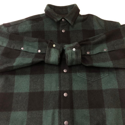 【中古品】【メンズ】 LIBERAL ARTS リベラルアーツ WOOL CHECK L/S SHIRT LA-SH-03 ウール チェック ロングスリーブ シャツ 長袖 トップス 140-250721-yo-01-tei サイズ：F カラー：グリーン 万代Net店