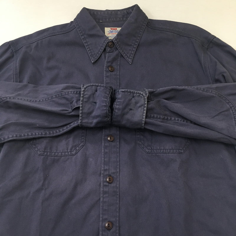 【中古品】【メンズ】 Levi's リーバイス 90's DENIM L/S SHIRT 60511-7238 90年代 デニム ロングスリーブ シャツ 長袖 トップス 145-250718-KS-19-tei サイズ：L カラー：ネイビー 万代Net店