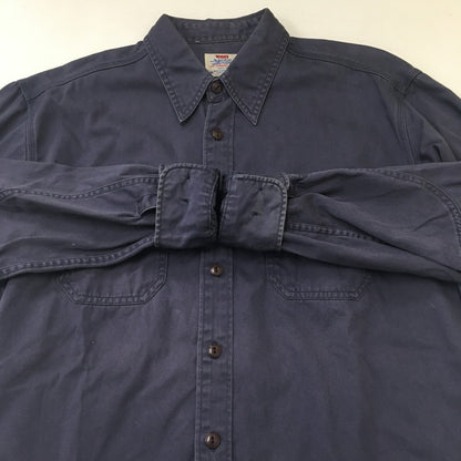 【中古品】【メンズ】 Levi's リーバイス 90's DENIM L/S SHIRT 60511-7238 90年代 デニム ロングスリーブ シャツ 長袖 トップス 145-250718-KS-19-tei サイズ：L カラー：ネイビー 万代Net店