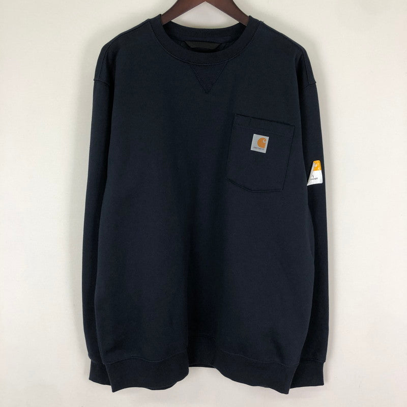 【中古美品】【メンズ】 Carhartt カーハート LOOSE FIT MID WEIGHT CREWNECK TS3852-M ルーズフィット ミッドウエイト クルーネック トップス トレーナー スウェット 145-251126-ks-23-tei サイズ：L カラー：ネイビー 万代Net店