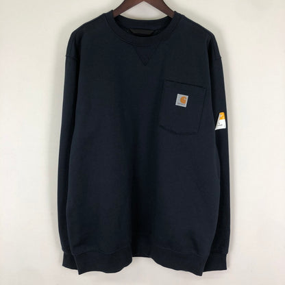 【中古美品】【メンズ】 Carhartt カーハート LOOSE FIT MID WEIGHT CREWNECK TS3852-M ルーズフィット ミッドウエイト クルーネック トップス トレーナー スウェット 145-251126-ks-23-tei サイズ：L カラー：ネイビー 万代Net店