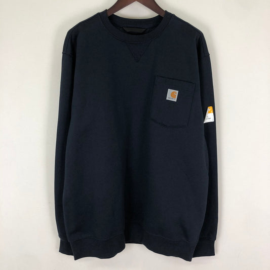 【中古美品】【メンズ】 Carhartt カーハート LOOSE FIT MID WEIGHT CREWNECK TS3852-M ルーズフィット ミッドウエイト クルーネック トップス トレーナー スウェット 145-251126-ks-23-tei サイズ：L カラー：ネイビー 万代Net店