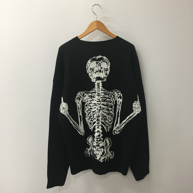 【中古美品】【メンズ】 UNKNOWN LONDON アンノウン ロンドン × HCW ヘブンキャットウェイト SKELETON KNIT SWEATER スケルトン ニット セーター トップス 142-250718-KS-12-tei サイズ：L カラー：ブラック 万代Net店