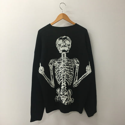 【中古美品】【メンズ】 UNKNOWN LONDON アンノウン ロンドン × HCW ヘブンキャットウェイト SKELETON KNIT SWEATER スケルトン ニット セーター トップス 142-250718-KS-12-tei サイズ：L カラー：ブラック 万代Net店
