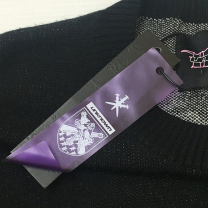 【中古美品】【メンズ】 UNKNOWN LONDON アンノウン ロンドン × HCW ヘブンキャットウェイト SKELETON KNIT SWEATER スケルトン ニット セーター トップス 142-250718-KS-12-tei サイズ：L カラー：ブラック 万代Net店