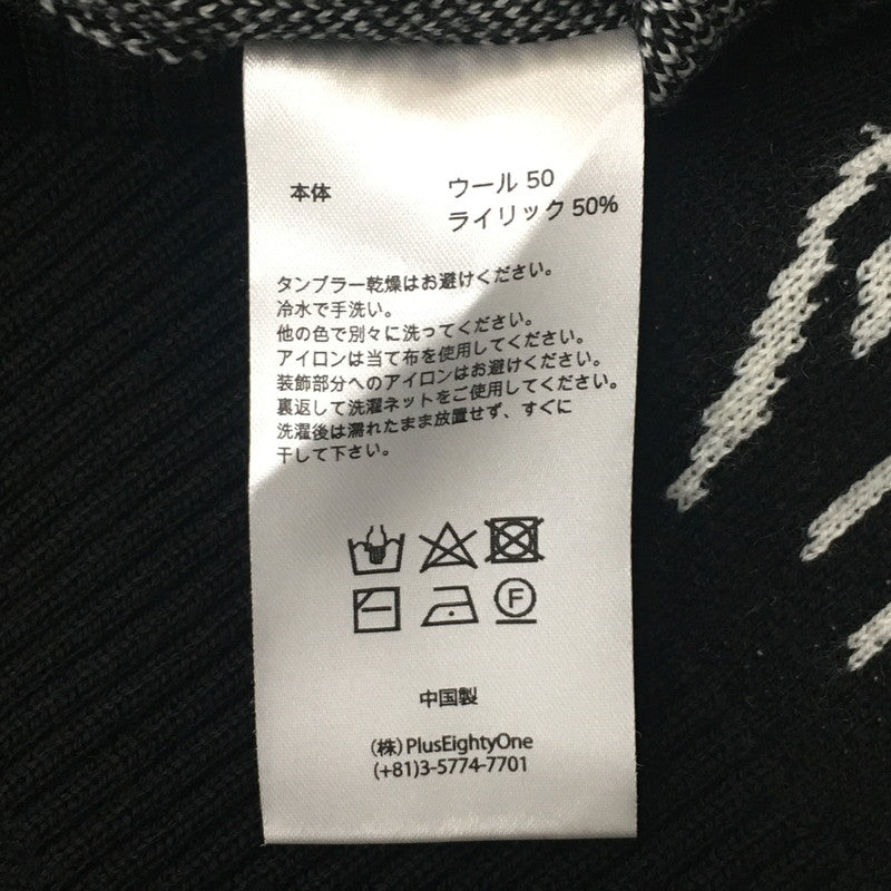 【中古美品】【メンズ】 UNKNOWN LONDON アンノウン ロンドン × HCW ヘブンキャットウェイト SKELETON KNIT SWEATER スケルトン ニット セーター トップス 142-250718-KS-12-tei サイズ：L カラー：ブラック 万代Net店