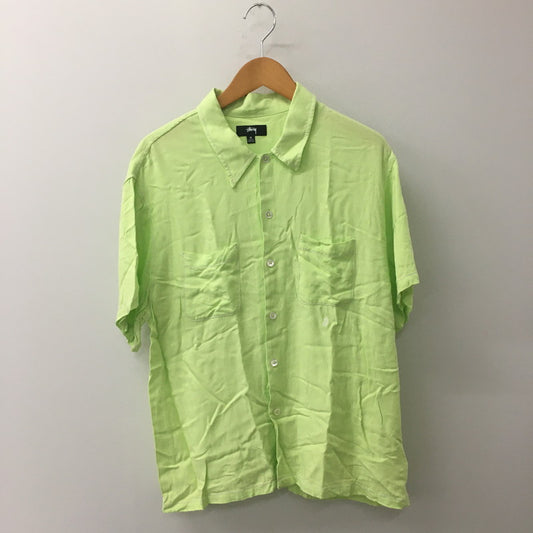 【中古品】【メンズ】 STUSSY ステューシー 22SS CONTRAST PICK STITCHED SHIRT 1110235 コントラスト ピック ステッチ シャツ 半袖 トップス 142-250718-KS-06-tei サイズ：M カラー：グリーン 万代Net店