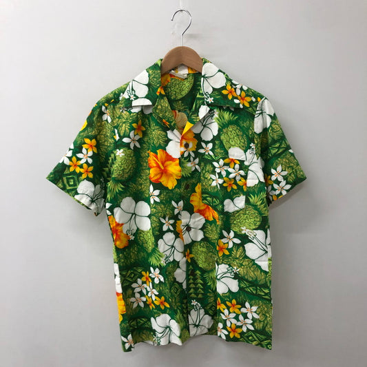 【中古品】【メンズ】 UNKNOWN 70's ROYAL HAWAIIAN SHIRT VINTAGE 70年代 ロイヤル ハワイアンシャツ 半袖 トップス アロハシャツ ヴィンテージ 145-250720-kk-23-tei サイズ：S カラー：グリーン 万代Net店