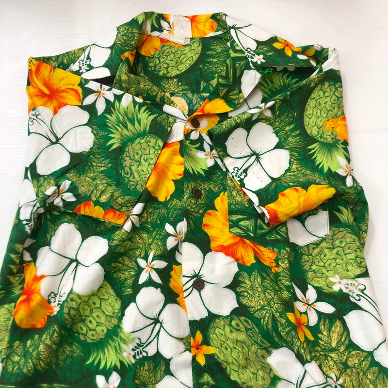 【中古品】【メンズ】 UNKNOWN 70's ROYAL HAWAIIAN SHIRT VINTAGE 70年代 ロイヤル ハワイアンシャツ 半袖 トップス アロハシャツ ヴィンテージ 145-250720-kk-23-tei サイズ：S カラー：グリーン 万代Net店