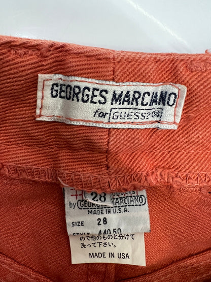 【現状渡し品】【メンズ】 GUESS BY GEORGES MARCIANO ゲス バイ ジョージズ マルシアーノ DENIM PANTS デニムパンツ ボトムス 156-261002-AS-19-hon サイズ：28 カラー：オレンジ 万代Net店