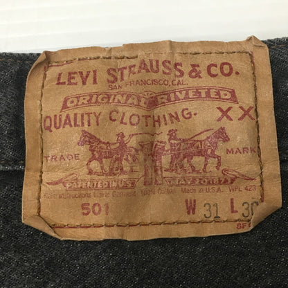 【中古品】【メンズ】 Levi's リーバイス 501 DENIM PANTS 501-0658 USA製 先染めデニムパンツ ボトムス ジーンズ ボタン裏 刻印853 156-250718-KS-27-tei サイズ：W31L30 カラー：ブラック 万代Net店