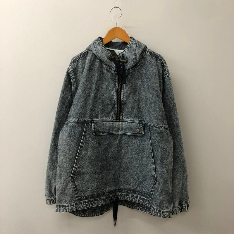 【中古品】【メンズ】 WOOLRICH ウールリッチ CORDURA DUCK ANORAK WJOU0158 コーデュラ ダック アノラック ライトアウター ジャケット 144-250720-kk-13-tei サイズ：L カラー：ケミカルウォッシュ インディゴブラック 万代Net店