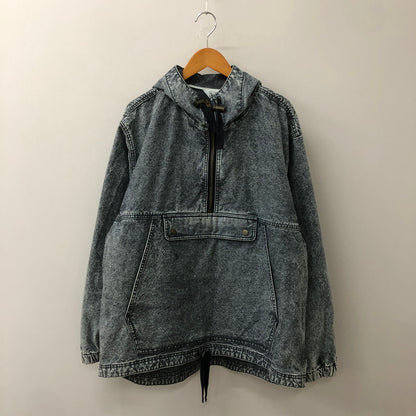 【中古品】【メンズ】 WOOLRICH ウールリッチ CORDURA DUCK ANORAK WJOU0158 コーデュラ ダック アノラック ライトアウター ジャケット 144-250720-kk-13-tei サイズ：L カラー：ケミカルウォッシュ インディゴブラック 万代Net店