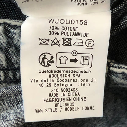 【中古品】【メンズ】 WOOLRICH ウールリッチ CORDURA DUCK ANORAK WJOU0158 コーデュラ ダック アノラック ライトアウター ジャケット 144-250720-kk-13-tei サイズ：L カラー：ケミカルウォッシュ インディゴブラック 万代Net店