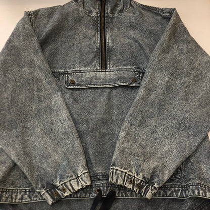 【中古品】【メンズ】 WOOLRICH ウールリッチ CORDURA DUCK ANORAK WJOU0158 コーデュラ ダック アノラック ライトアウター ジャケット 144-250720-kk-13-tei サイズ：L カラー：ケミカルウォッシュ インディゴブラック 万代Net店