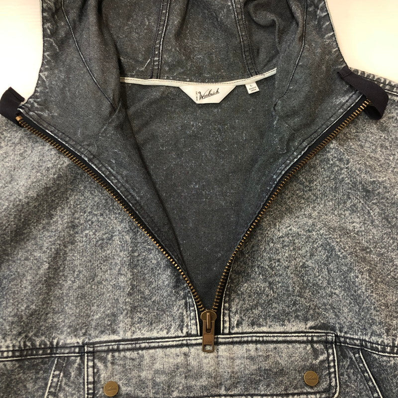 【中古品】【メンズ】 WOOLRICH ウールリッチ CORDURA DUCK ANORAK WJOU0158 コーデュラ ダック アノラック ライトアウター ジャケット 144-250720-kk-13-tei サイズ：L カラー：ケミカルウォッシュ インディゴブラック 万代Net店