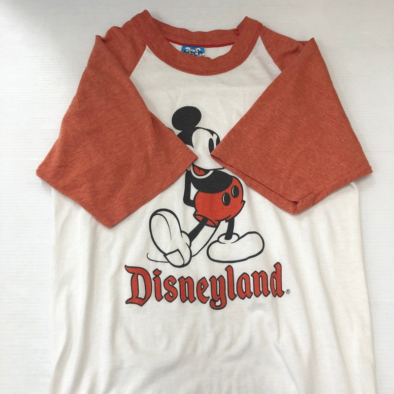 【中古品】【メンズ】 DISNEY ディズニー 90’s MICKEY RAGLAN T-SHIRT MADE IN USA 90年代 ミッキー ラグラン Tシャツ 半袖 トップス USA製 145-250726-yo-09-tei サイズ：M カラー：オレンジ 万代Net店